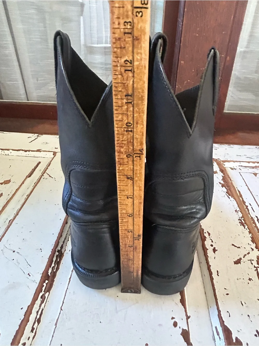 ROCKY Warden Pull-On Wellington Leather Boot, Black, Size 11.5W